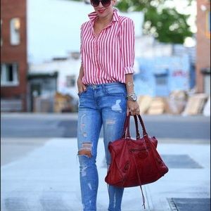 SALE Zara striped button down
