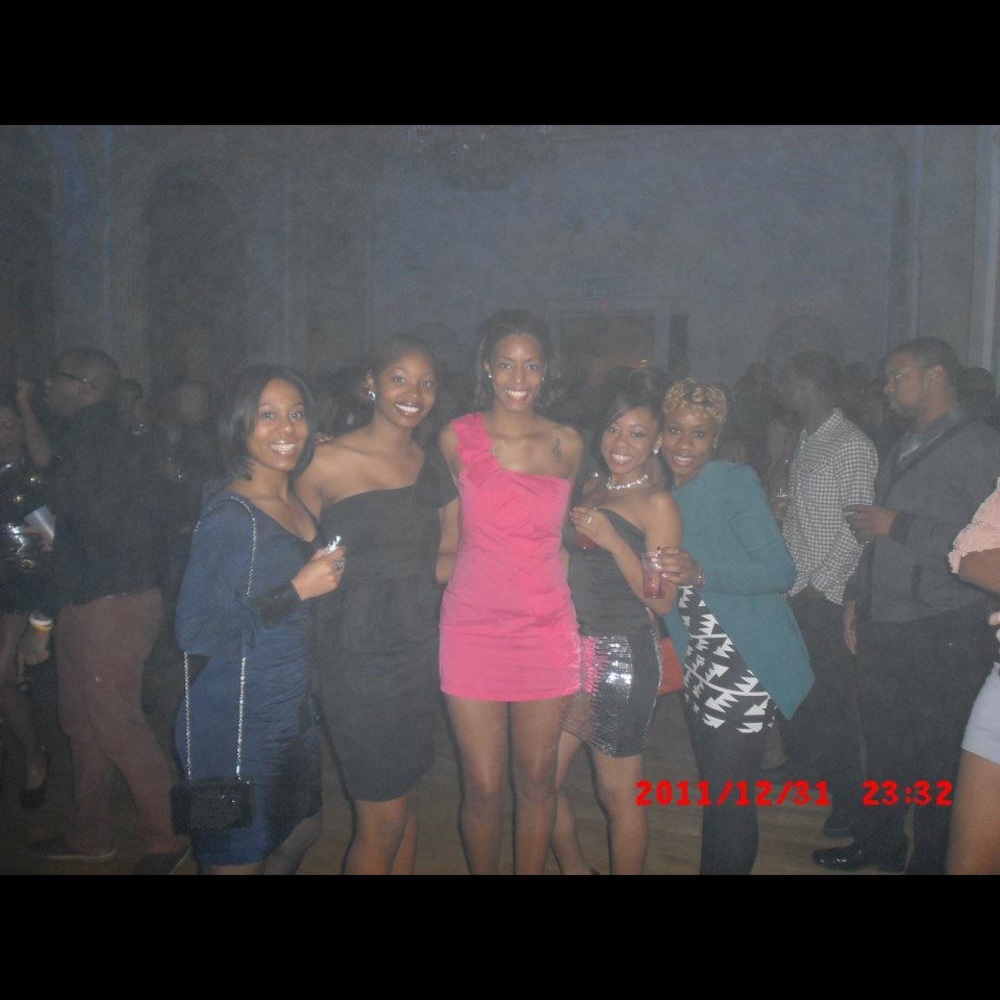 Hot pink one shoulder dress in medium