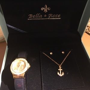 Bella & Rose jewelry and watch set