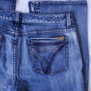 Seven7 Luxe Womens Plus Size Bootcut Medium Wash