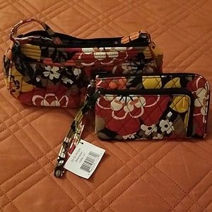 Vera Bradley Bittersweet Purse & Wristle Bun