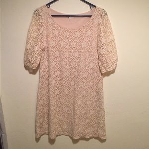 Lacy cream dress