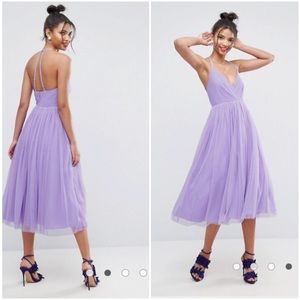 asos pinny extreme tulle mesh midi dress