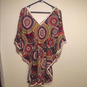 Tropical dress or beach coverup