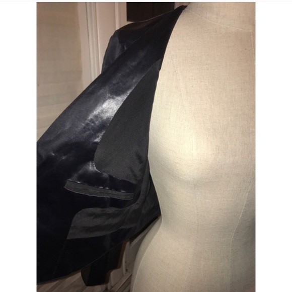 Helmut Lang Silk Leather Look Jacket Size 2 - Picture 2 of 8