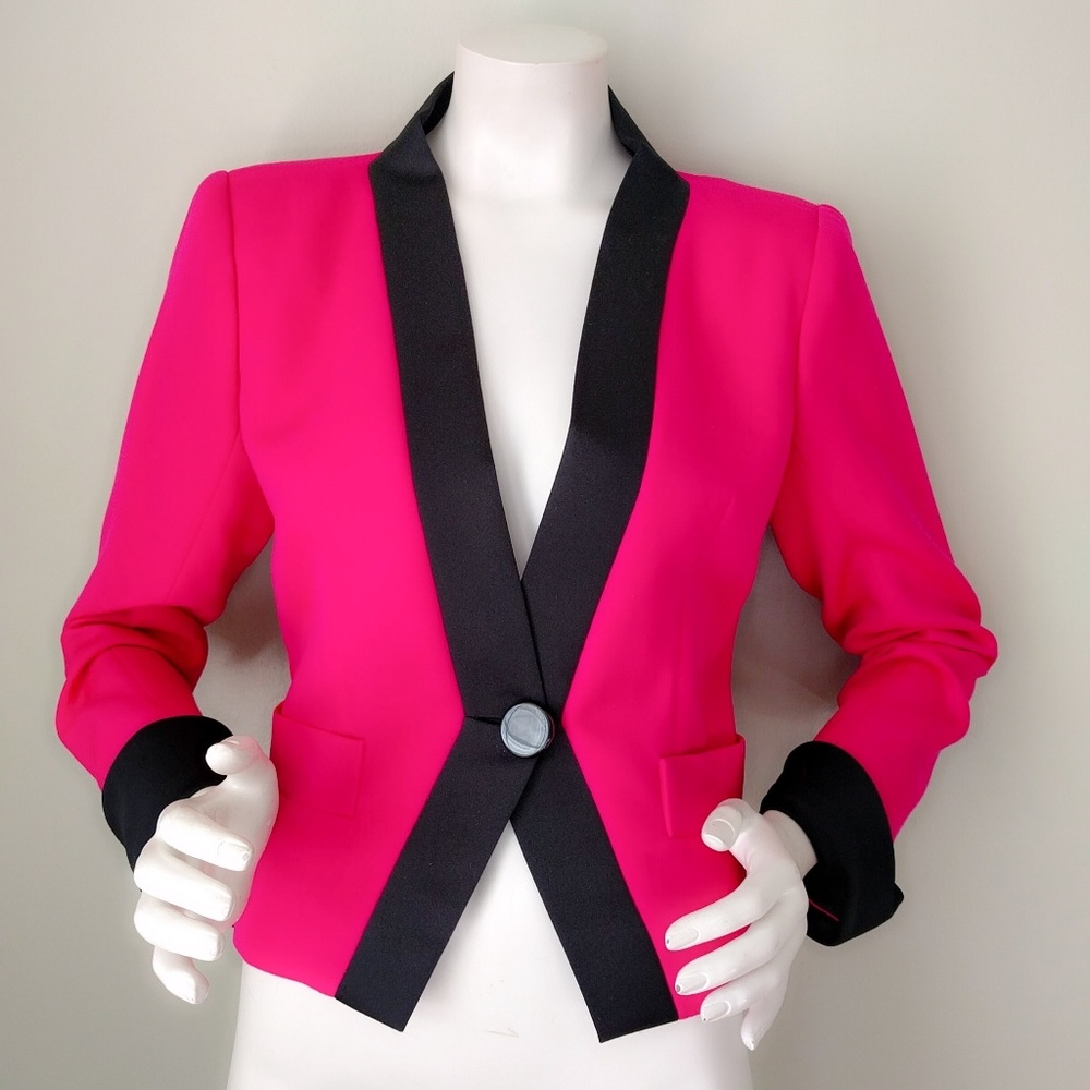 ♥️HP♥️ Vtg YSL Pink Le Smoking Tuxedo Blazer 36 - Picture 2 of 7