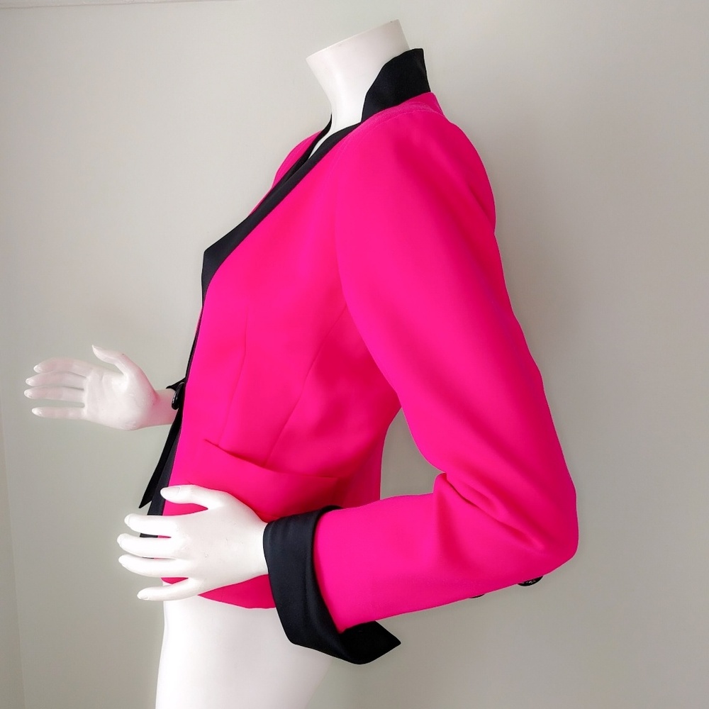 ♥️HP♥️ Vtg YSL Pink Le Smoking Tuxedo Blazer 36 - Picture 5 of 7