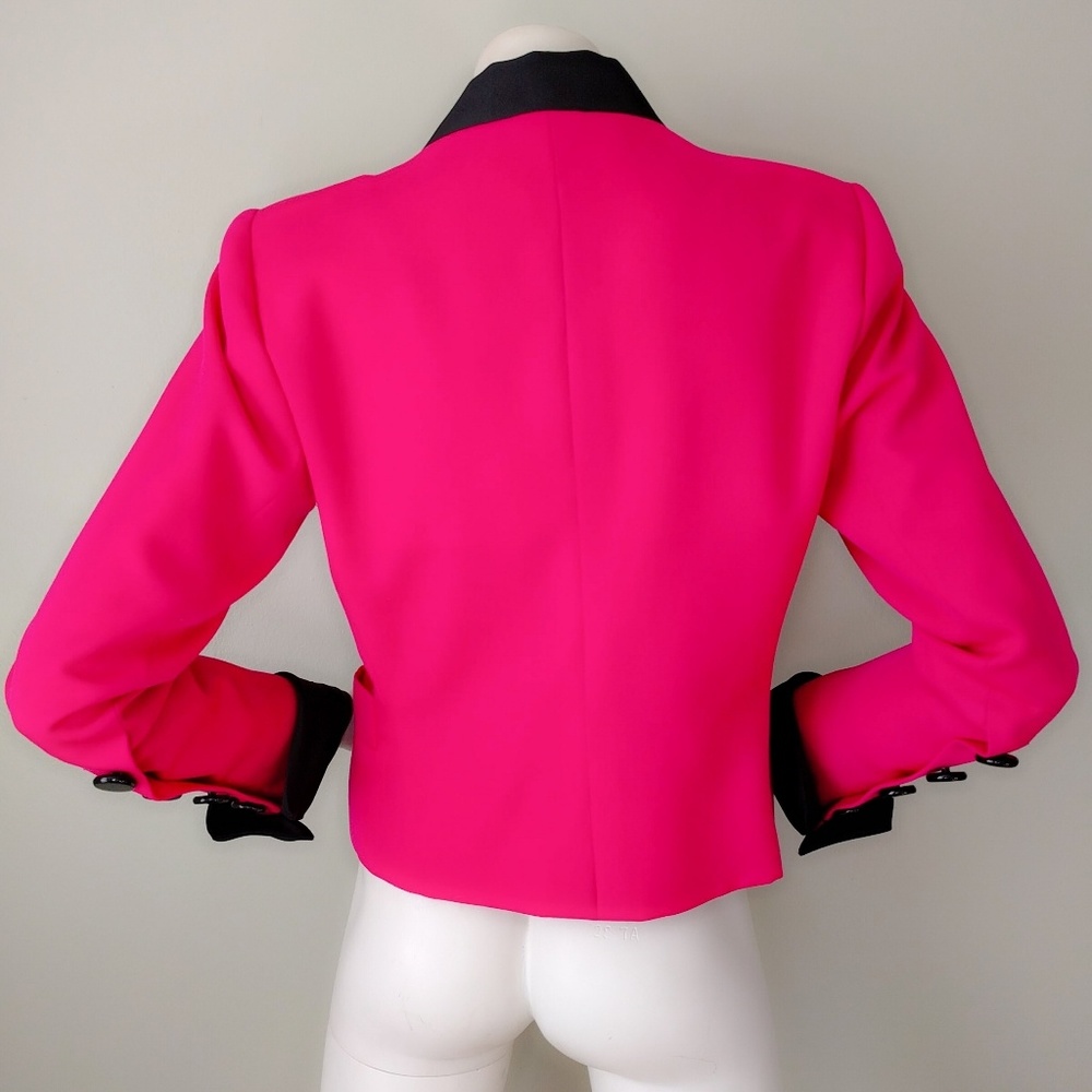 ♥️HP♥️ Vtg YSL Pink Le Smoking Tuxedo Blazer 36 - Picture 6 of 7