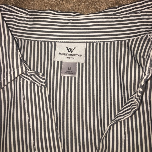 Worthington Striped Button Down - Picture 2 of 2