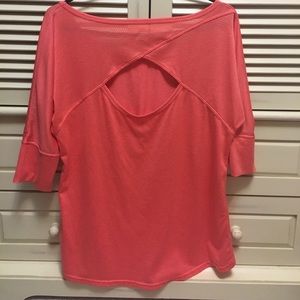 Champion open back coral colored athletic shirt