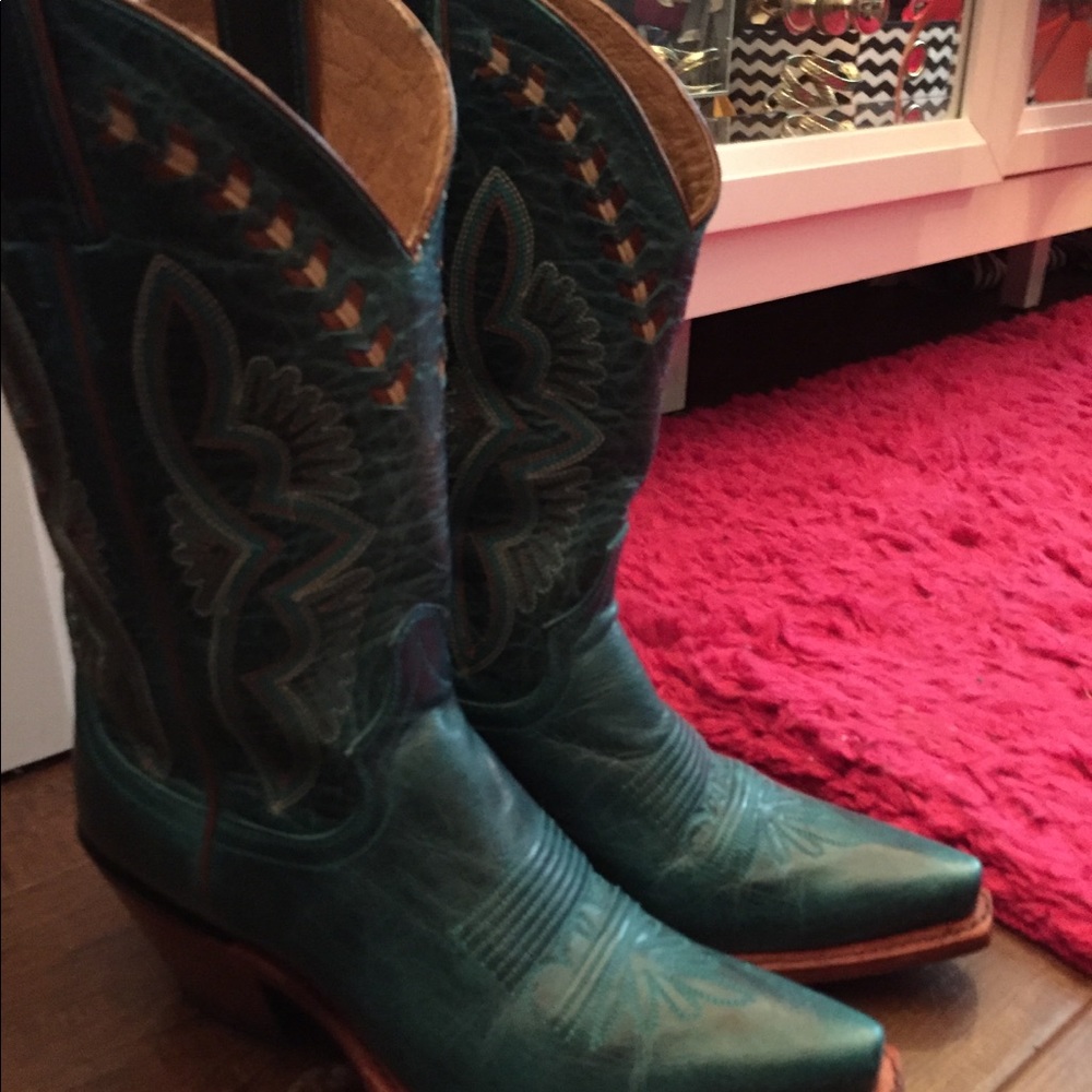 Justin Teal Cowboy Boots