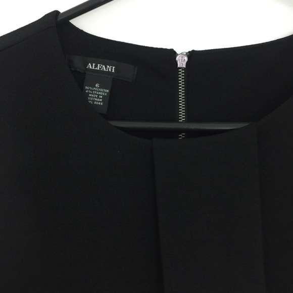 • Alfani • Black Pleated A Line Shift Dress Size 6 - Picture 6 of 7