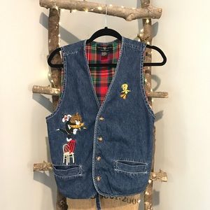 🐣VTG Looney Tunes Denim Vest🐣