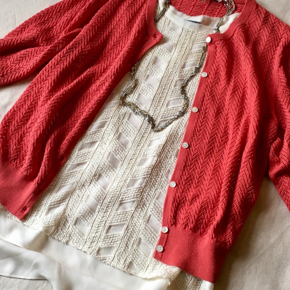 Trina Turk Holyoke Pointelle Cardigan, Large