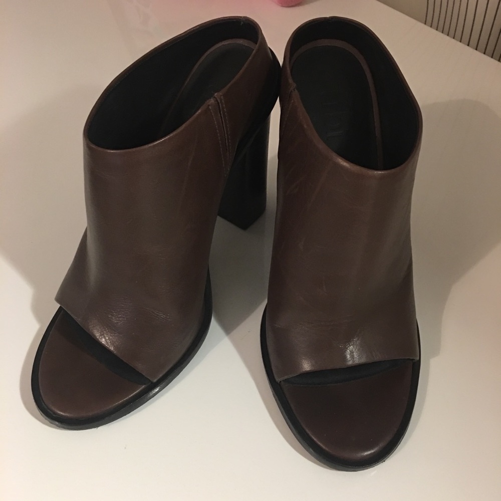 Chocolate Tibi Leona Mules