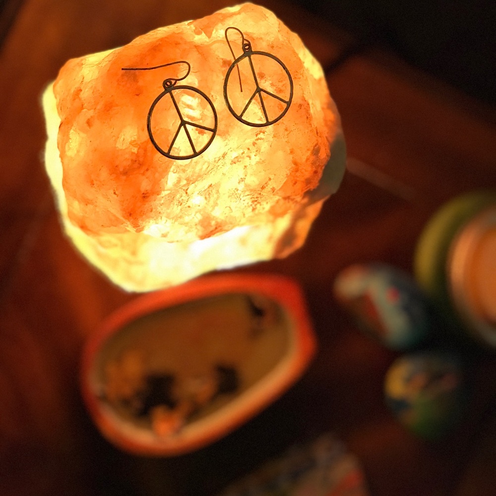 Peace sign earrings