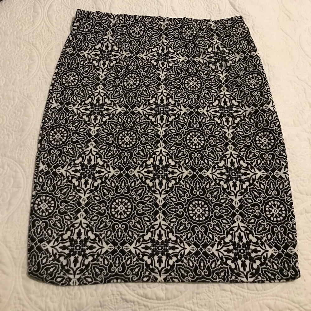 Black and white stretch skirt