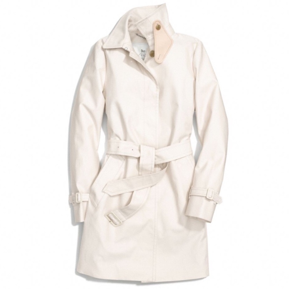 Coach Classic Twill Getaway Trench in Natural - Picture 1 of 8