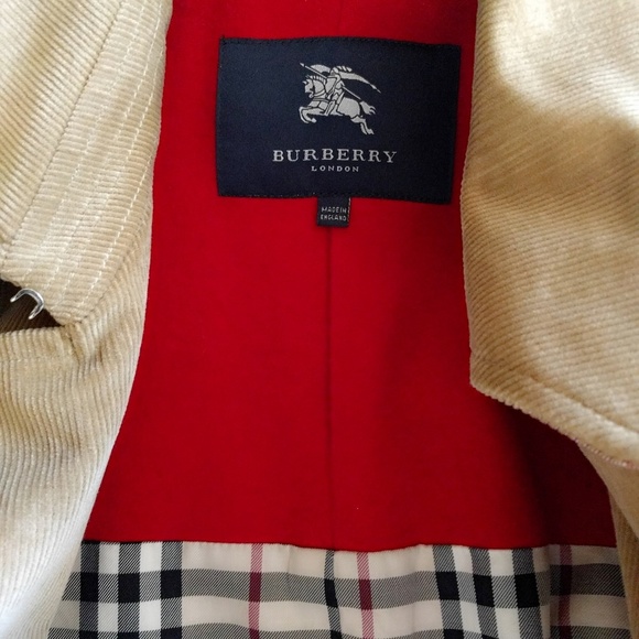 Rare Burberry London Camel Corduroy Trench 4 v-day - Picture 6 of 6