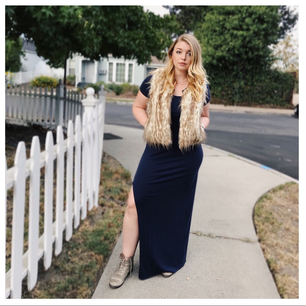Anthropologie Faux Fur Vest