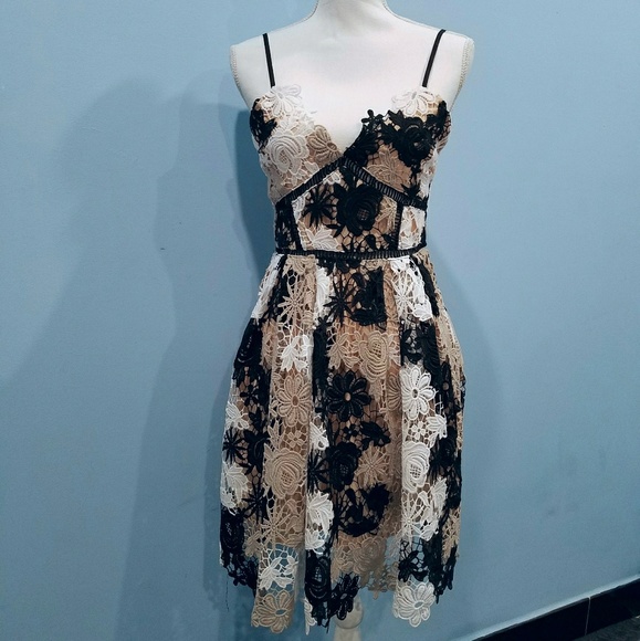 NWT R&J Sleeveless Floral-Lace Fit-&-Flare Dress - Picture 1 of 3