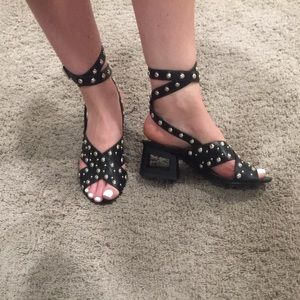 Leather Studded Sandals