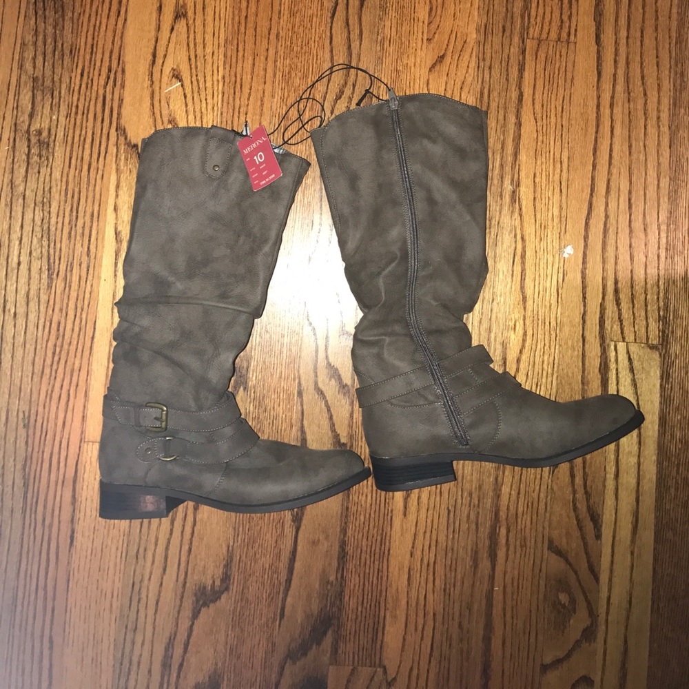 Merona grey suede boots