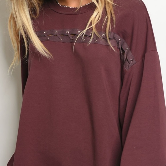 Lace Up Detail Blouse - Picture 3 of 3