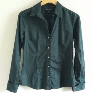 Banana Republic forest green shirt