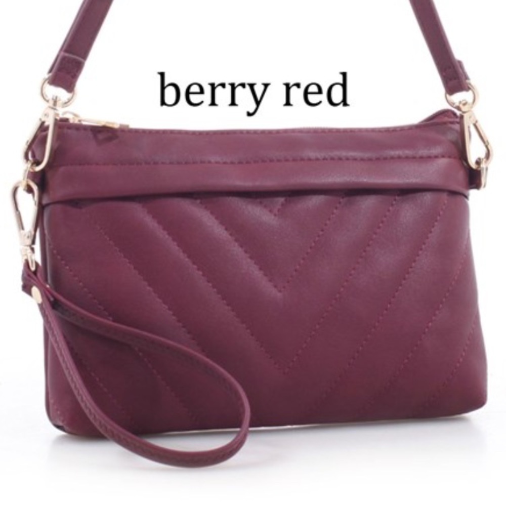 Wine colored cross body purse