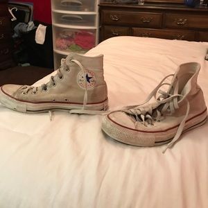 White hightop converse
