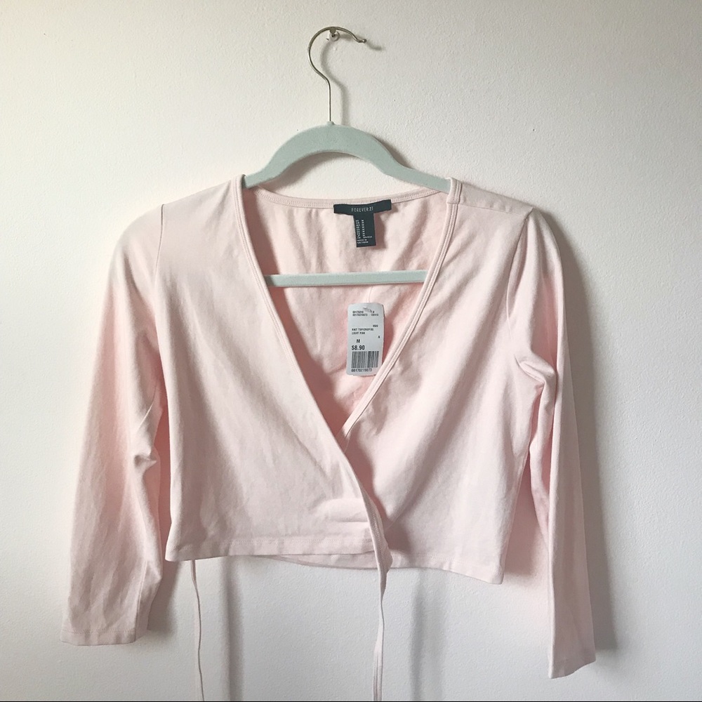 Wraparound Blush Crop Top