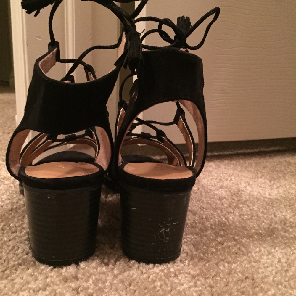 Sueded Gladiator Heeled Sandal - Picture 5 of 6