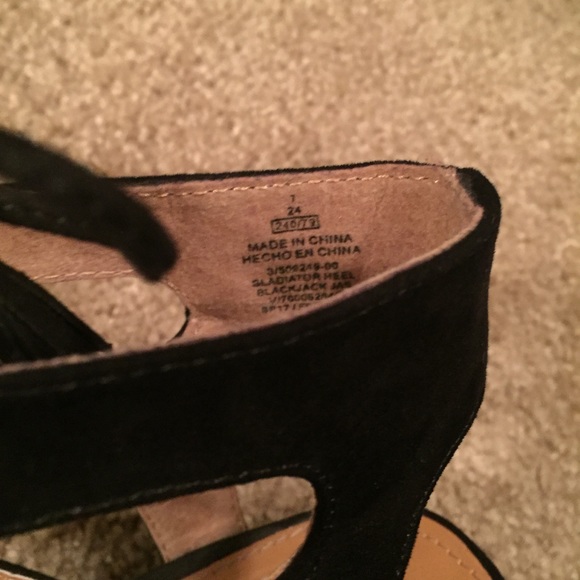 Sueded Gladiator Heeled Sandal - Picture 6 of 6