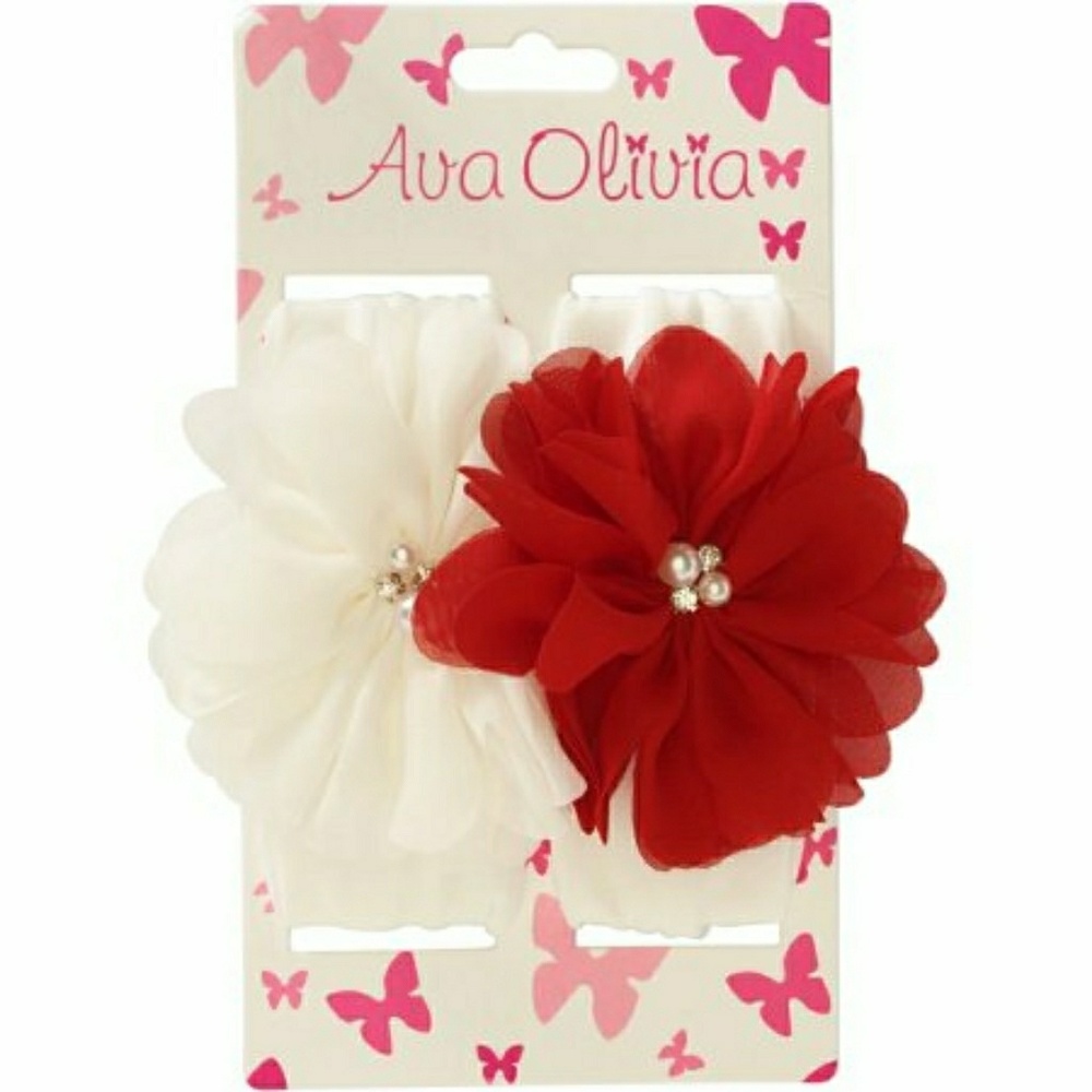 🎈Ava Olivia Baby Soft Flower Headbands 0-6 mths