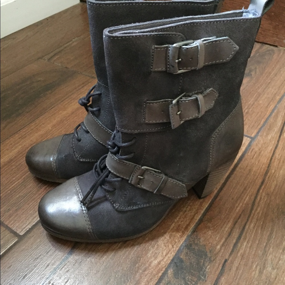 All Saints Grey Booties