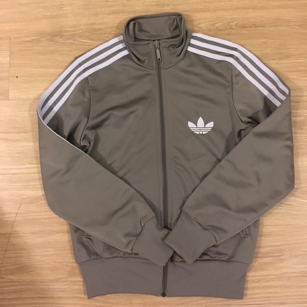 Adidas gray/purple Track Jacket