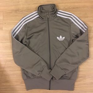 Adidas gray/purple Track Jacket