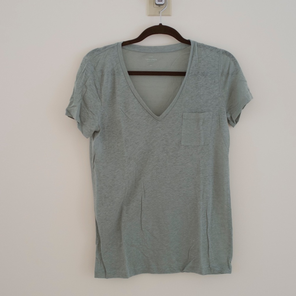 Linen j crew v neck