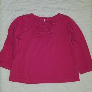 3T Carters Long Sleeve Fuschia Shirt