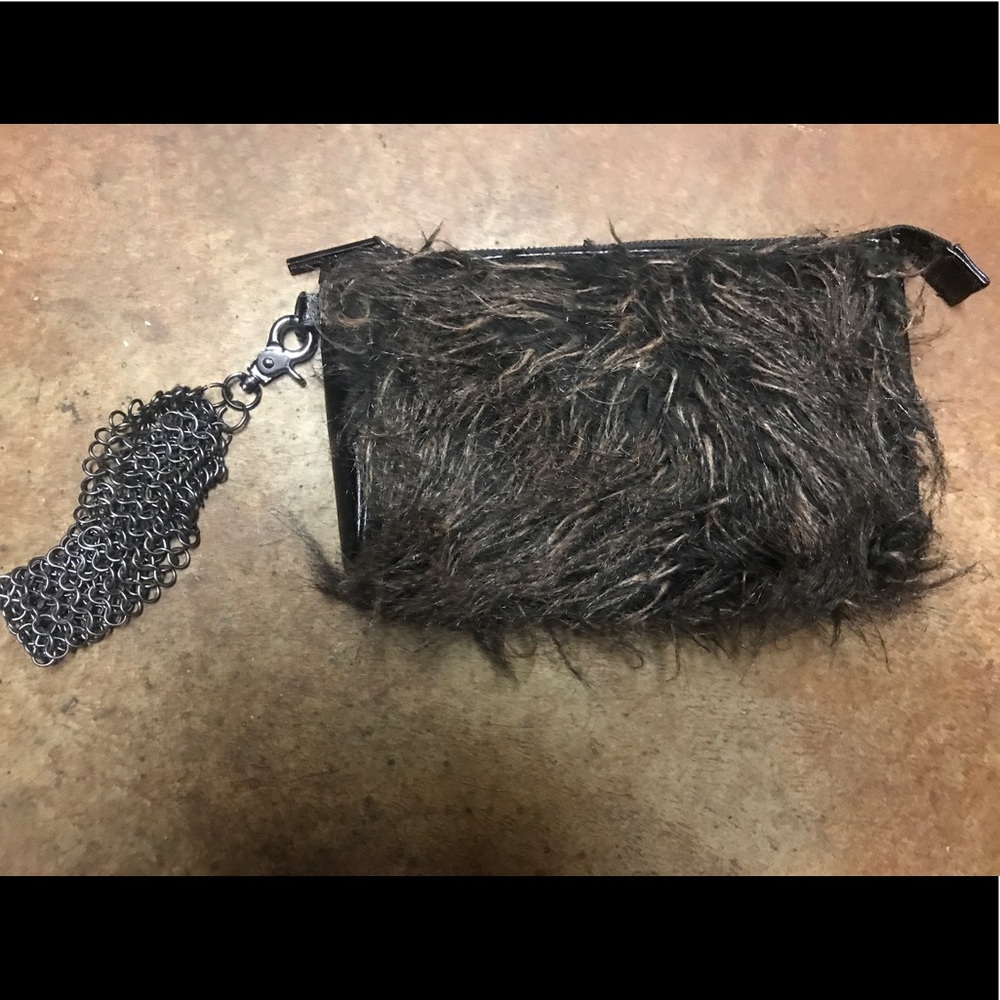 Brown and Black BCBG Clutch