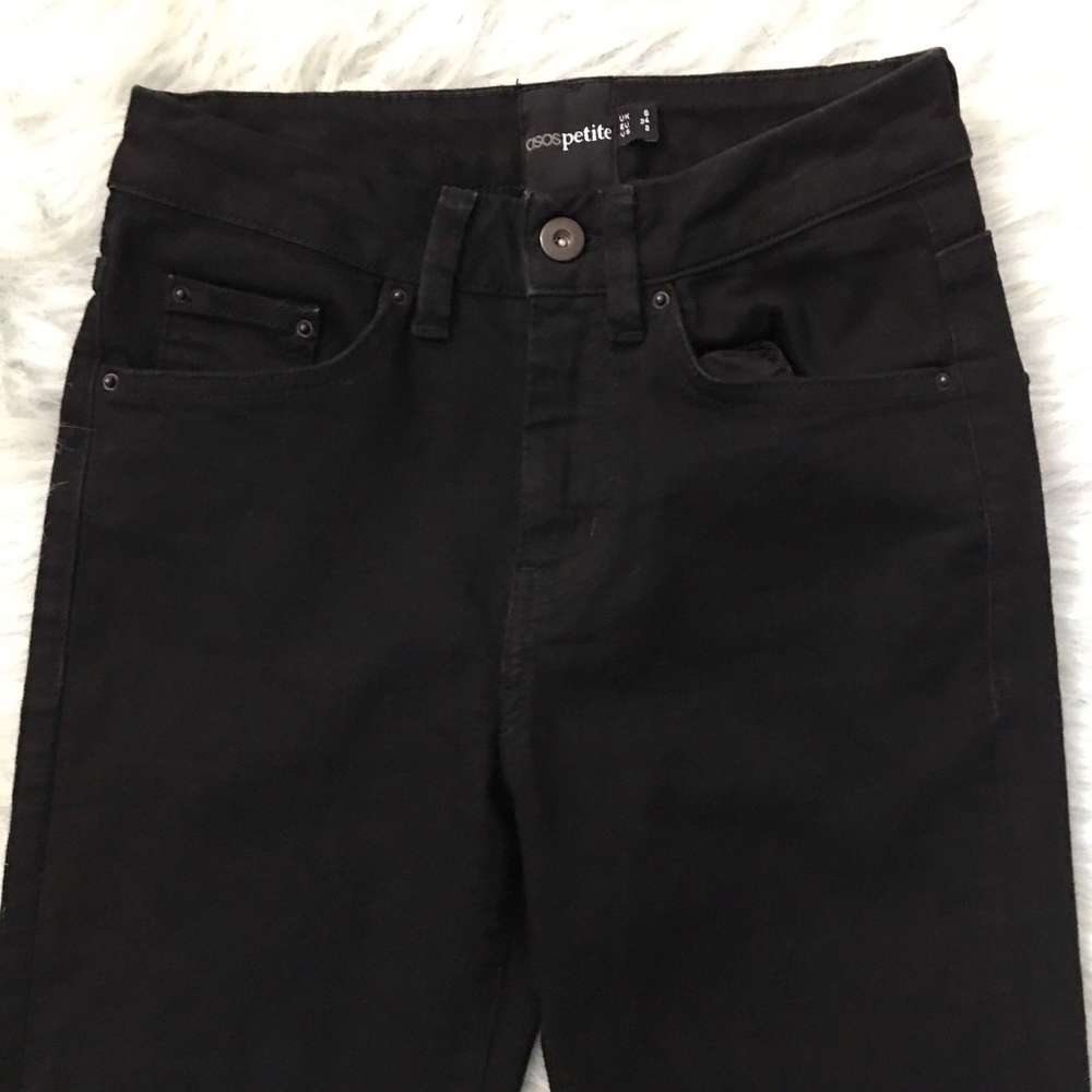 Asos Petite Black Skinny Jeans Pants size 2 25x27 - Picture 2 of 8