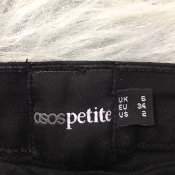 Asos Petite Black Skinny Jeans Pants size 2 25x27 - Picture 5 of 8