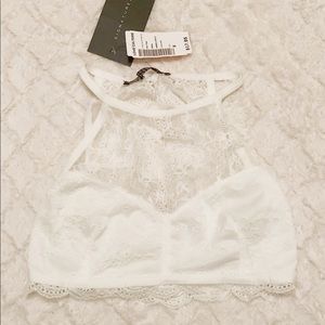 White lace bralette