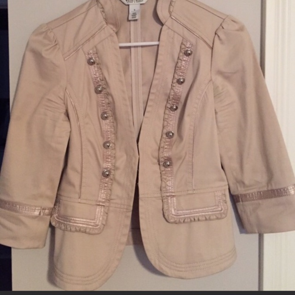 White House Black Market Tan Jacket, Size 0