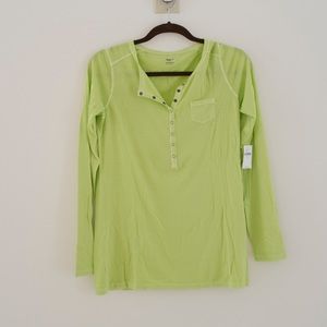 Yellow-green long sleeve comfy tee from GAP