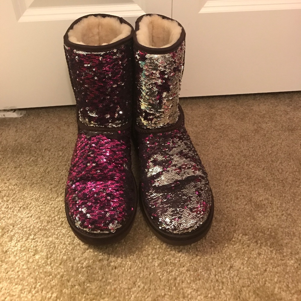 Sequin Uggs Purple/silver Sequins go how you want