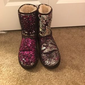 Sequin Uggs Purple/silver Sequins go how you want