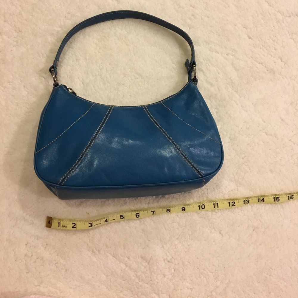 Nordstrom purse, turquoise with top stitching