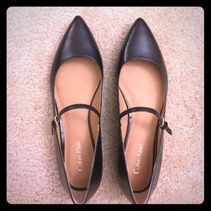 Calvin Klein Black Mary Jane Ballet Flats